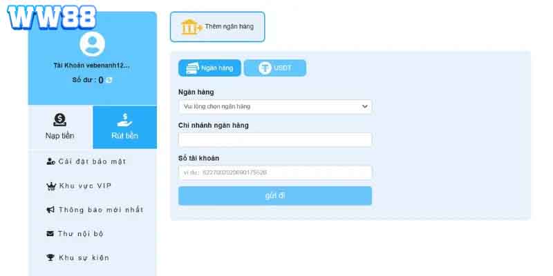 Hãy kiểm tra kỹ thông tin rút tiền WW88 để đảm bảo an toàn